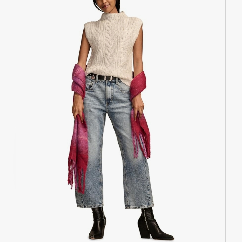 Lucky Brand Size XXL Whisper White Metallic Sweater Vest - Picture 4 of 6